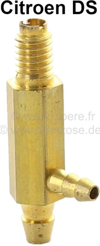 Citroen-2CV - Wiper system nozzles - lower part, from brass. With additional connection for a hose. Suit