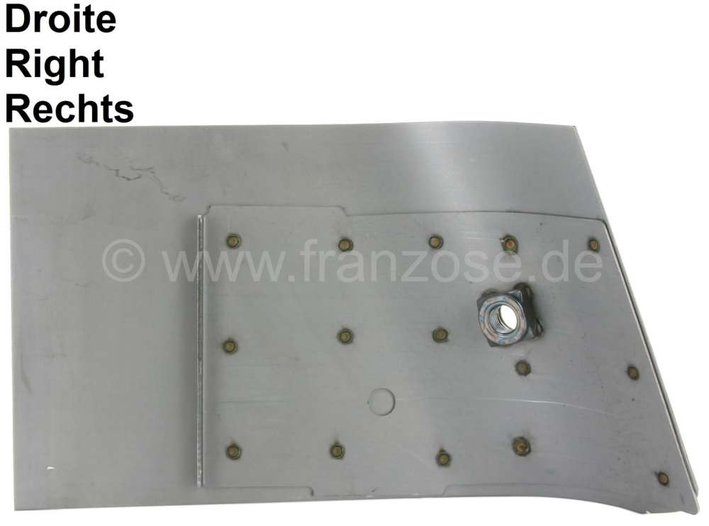 Alle - 2CV, Wheel housing at the rear right, seat belt attachment sheet metal. Suitable for Citro
