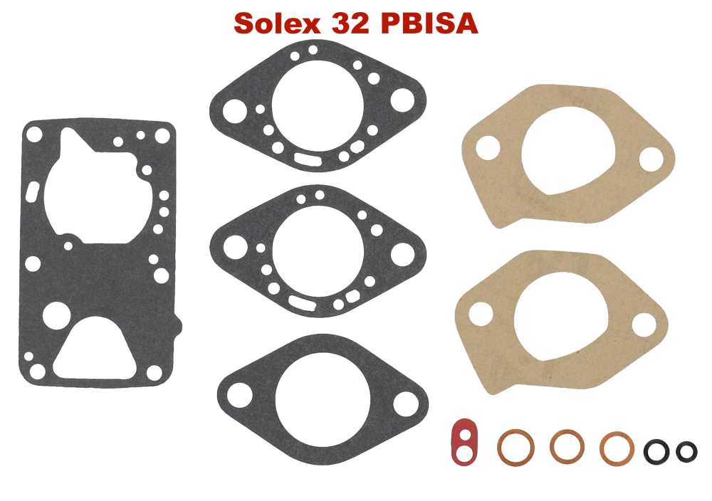 Sonstige-Citroen - P 104/205/Visa, Carburetor sealing set Solex 32PBISA. Suitable for Peugeot 104 S/SR/ZS. Pe