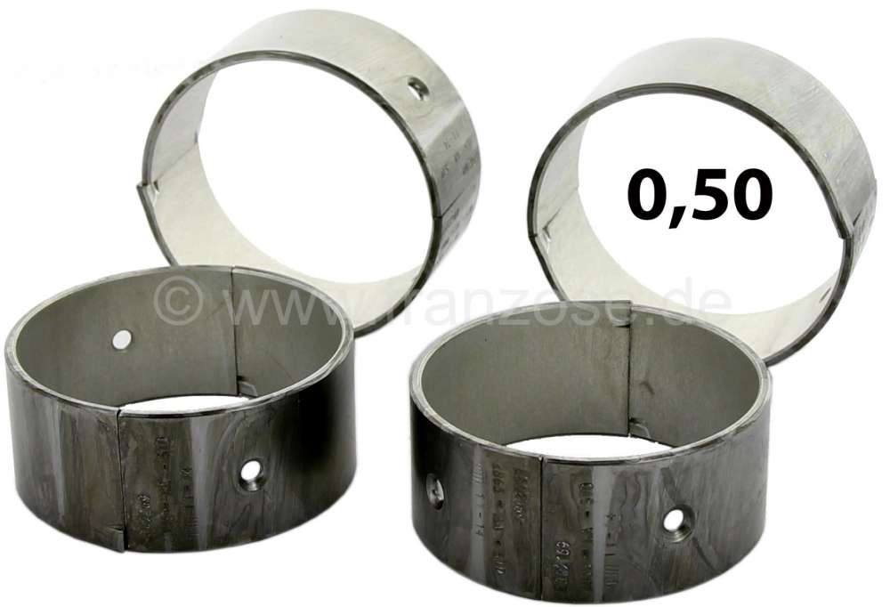 Peugeot - Connecting rod bearing (complete set) for fuel engines with 5 crankshaft bearings. Dimensi