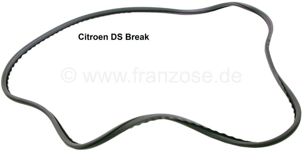 Citroen-DS-11CV-HY - Back window seal. Color: black. Suitable for Citroen DS BREAK. Or. No. DF961-61