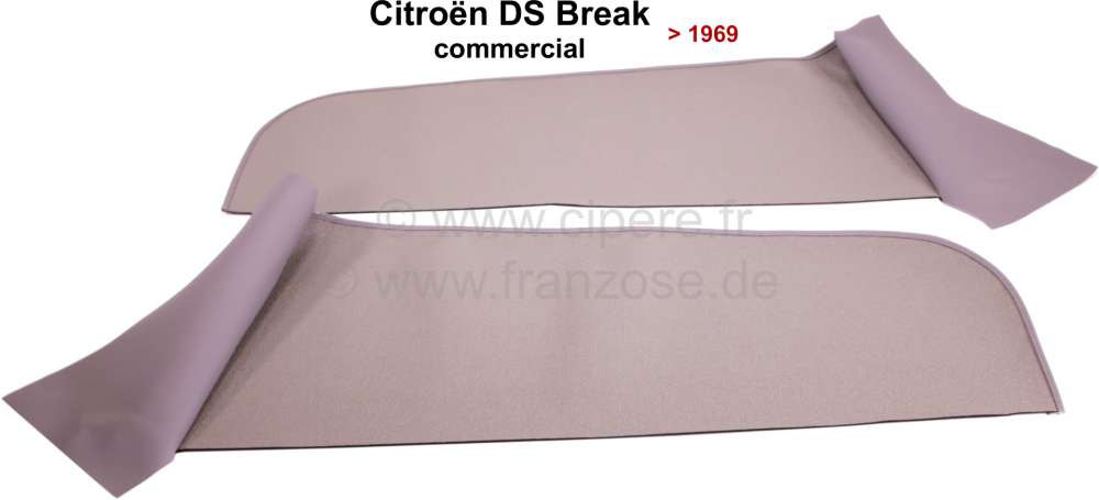 Citroen-DS-11CV-HY - Cover for wheel house rear, for DS Break (also Comerciale). Colour: gris marbrée. Suitabl