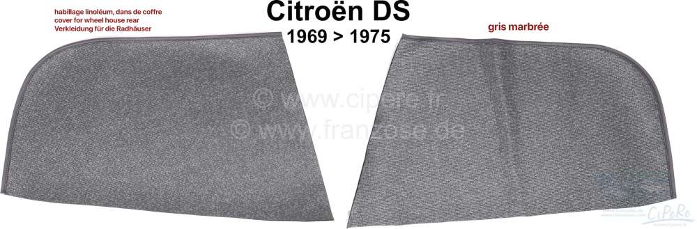 Sonstige-Citroen - Cover for wheel house rear, for DS familiale. Suitable for Citroen DS familiale, from year