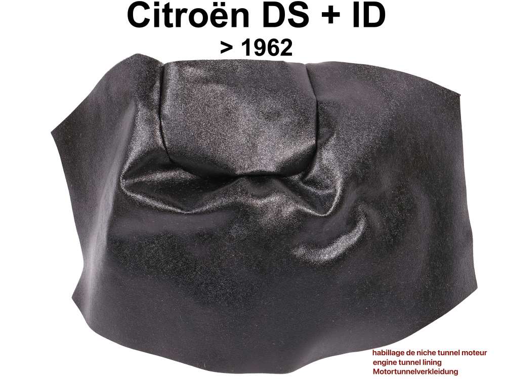 Citroen-DS-11CV-HY - Engine tunnel lining, black. Suitable for Citroen DS, up tp year of construction 1962. Rep
