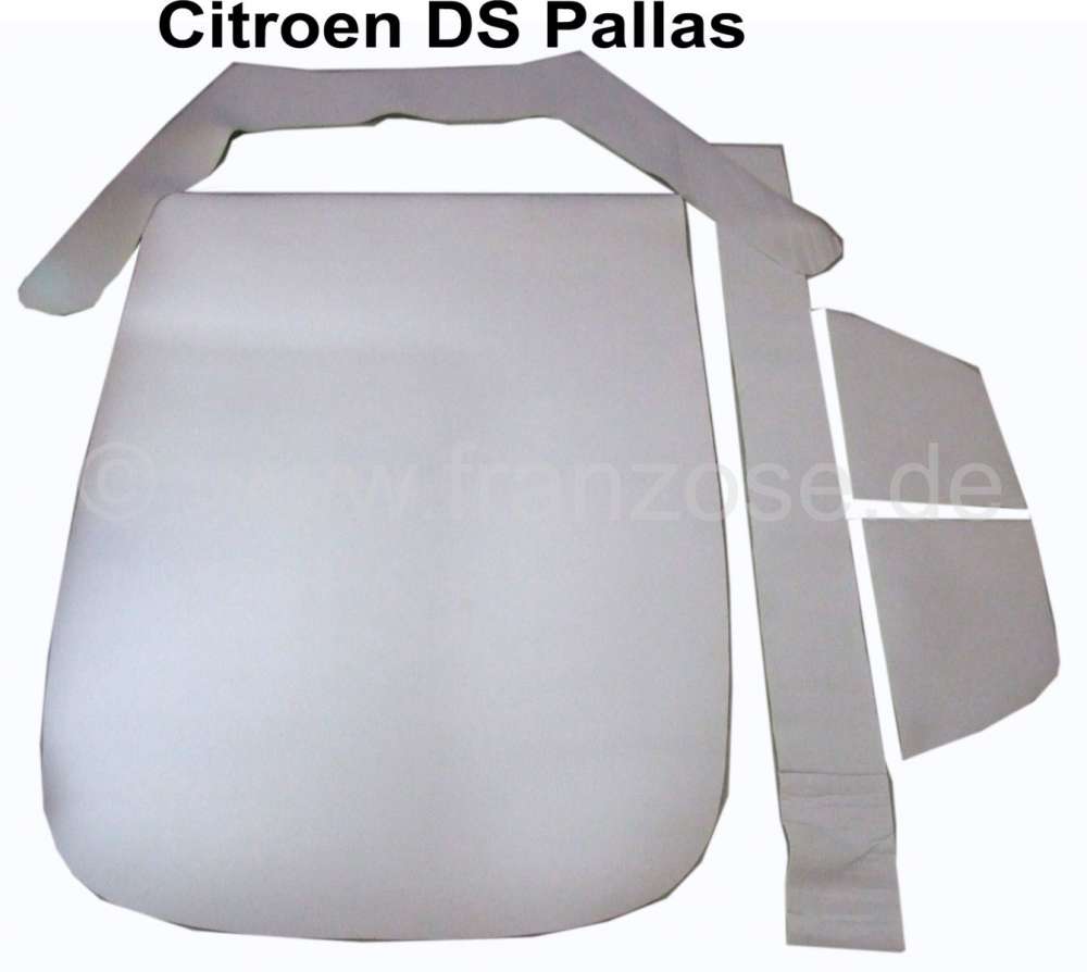 Citroen-DS-11CV-HY - Inside roof lining lining set, with foam material (about 7mm) on the rear side. Suitable f