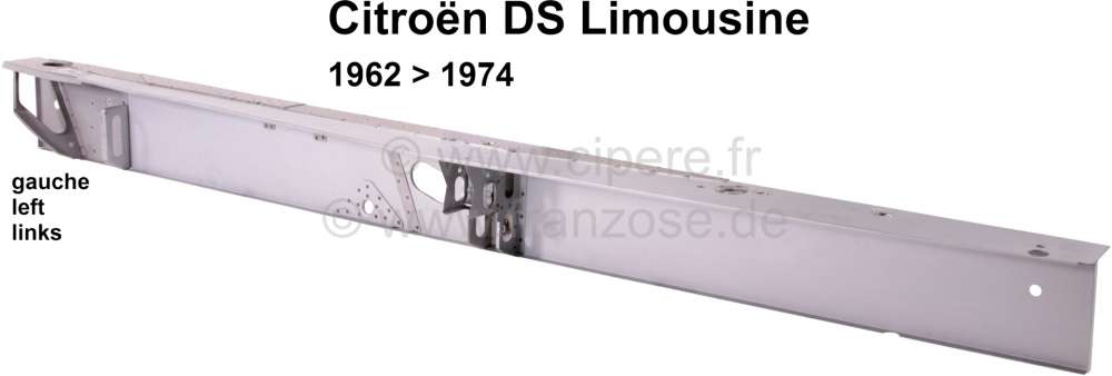 Citroen-DS-11CV-HY - Box sill completely on the left.  Suitable for Citroen DS Sedan, from 1962 to 1974.