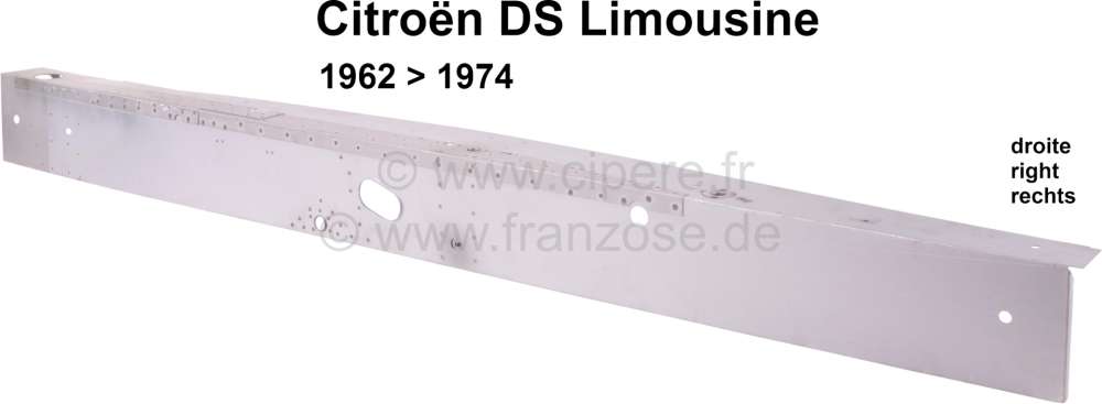 Citroen-DS-11CV-HY - Box sill completely on the right.  Suitable for Citroen DS Sedan, from 1962 to 1974.