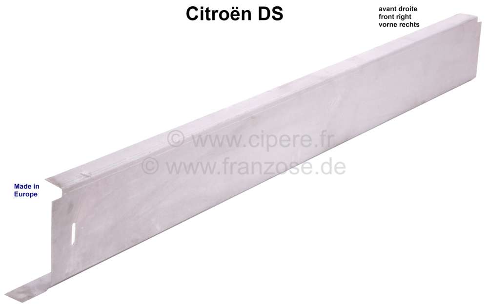 Sonstige-Citroen - Box sill, entry plate, front right. Suitable for Citroen DS. This is the outer sheet, whic