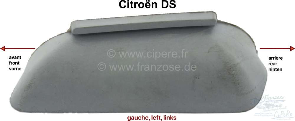 Citroen-2CV - Sealing rubber at the bottom left (grey), at the B-support (door stop, seal of the door fr