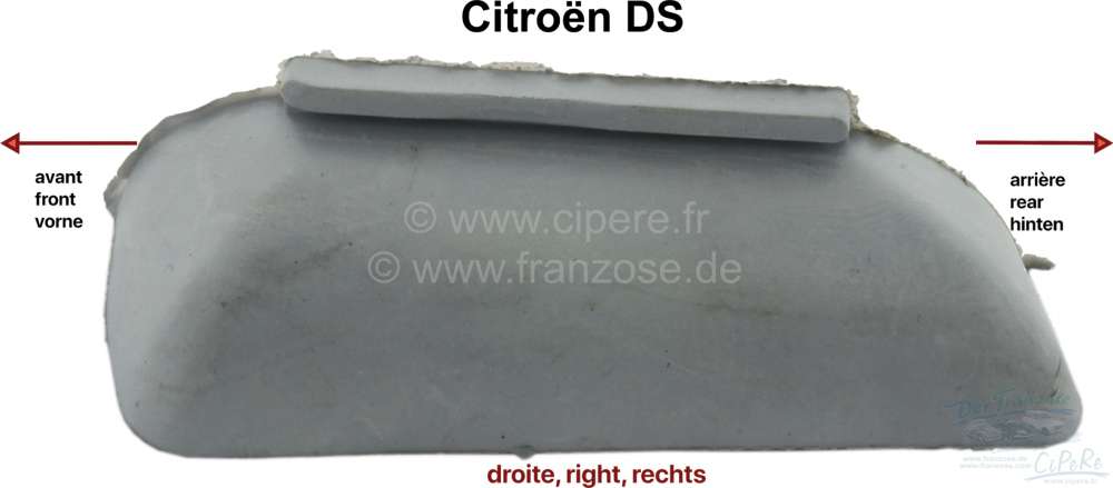 Citroen-DS-11CV-HY - Sealing rubber at the bottom right (grey), at the B-support (door stop, seal of the door f