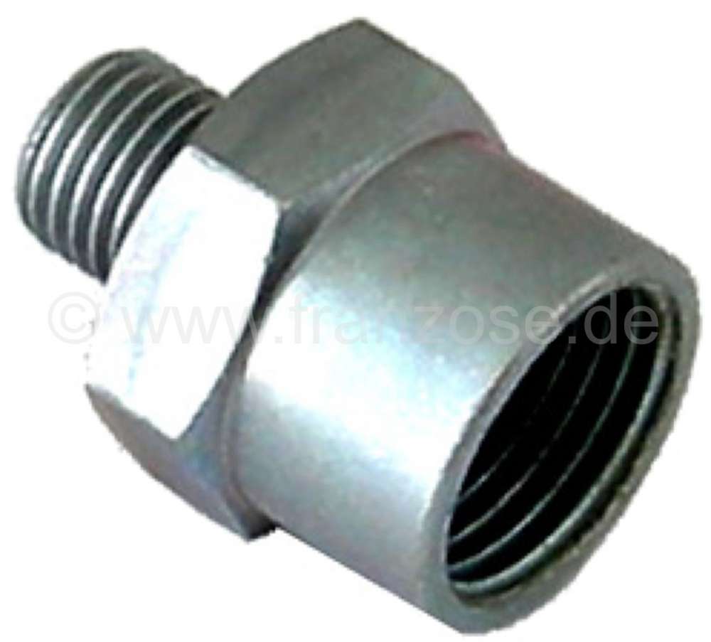 Citroen-DS-11CV-HY - Connection adapter (front) for connecting brake hose to wheel brake cylinder. External thr