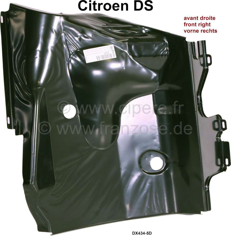 Citroen-2CV - Cover sheet, for the hydraulic lines, in the wheel housing in front on the right. Or. No. 