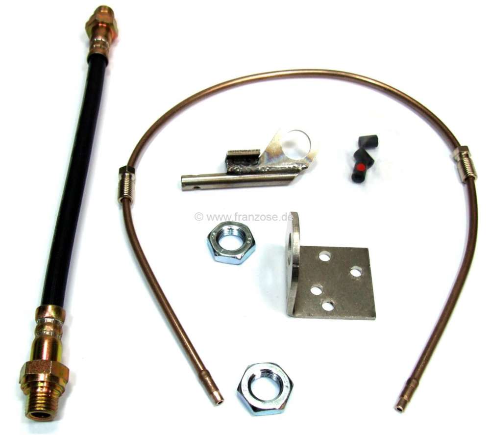 Citroen-2CV - Brake hose conversion kit, at the rear right. Hydraulic system LHS. Suitable for Citroen D