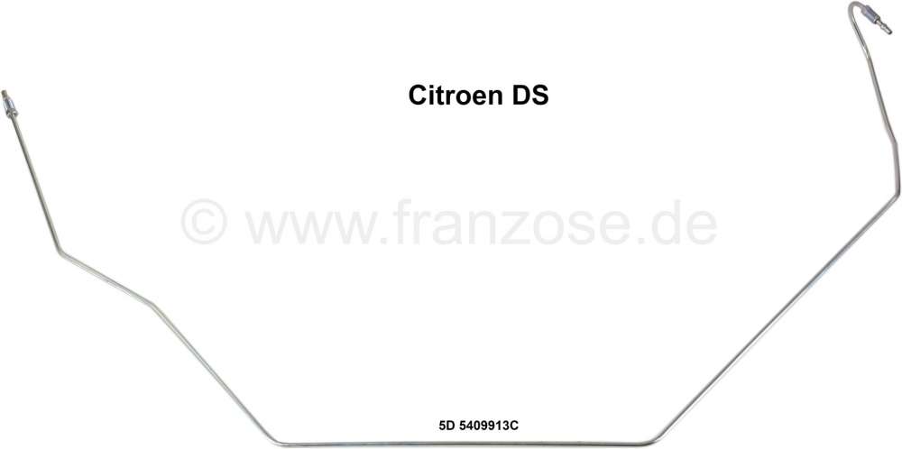 Citroen-DS-11CV-HY - Hydraulic pipe (pressure pipe) between right suspension cylinder in front and the T-connec