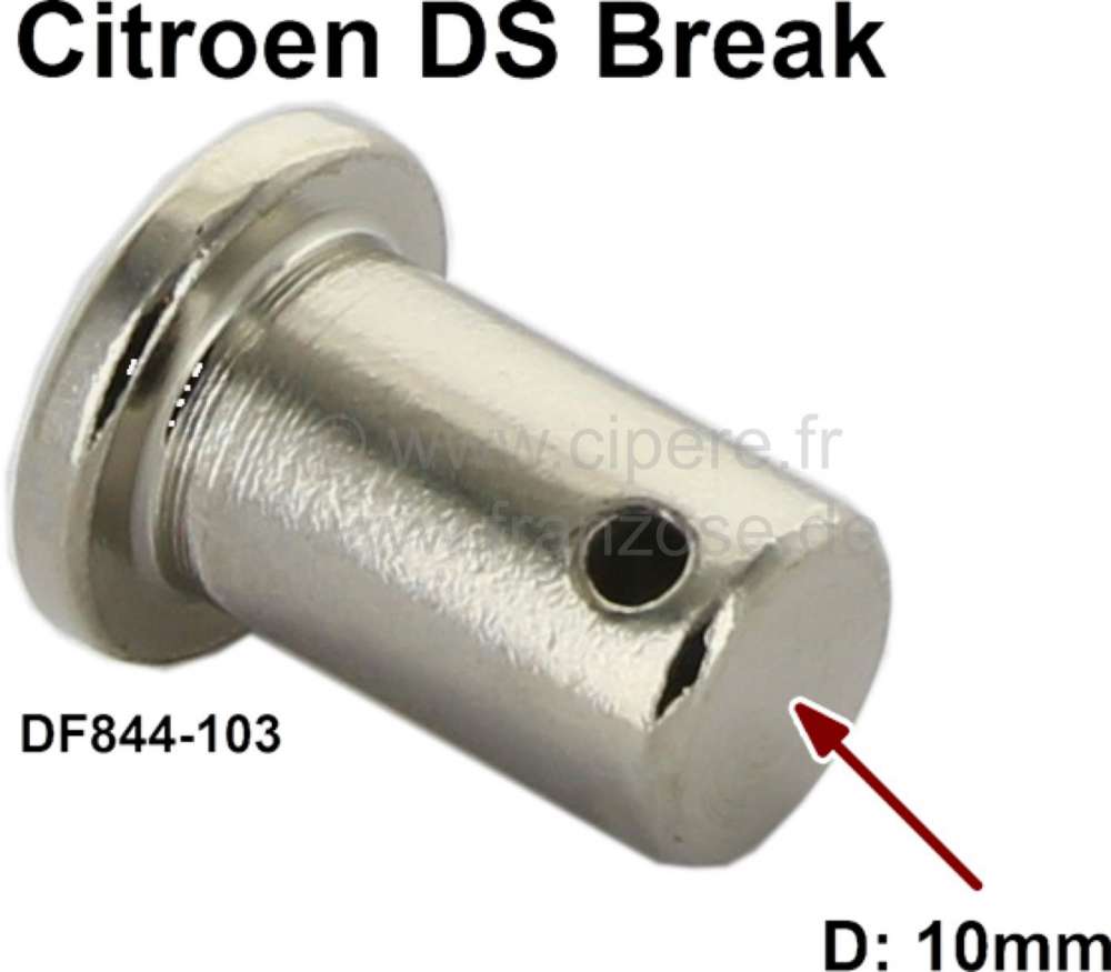 Citroen-DS-11CV-HY - DS BREAK, hinge bolt for upper tail gates the hinge, at the roof. Diameter: 10mm. Suitable