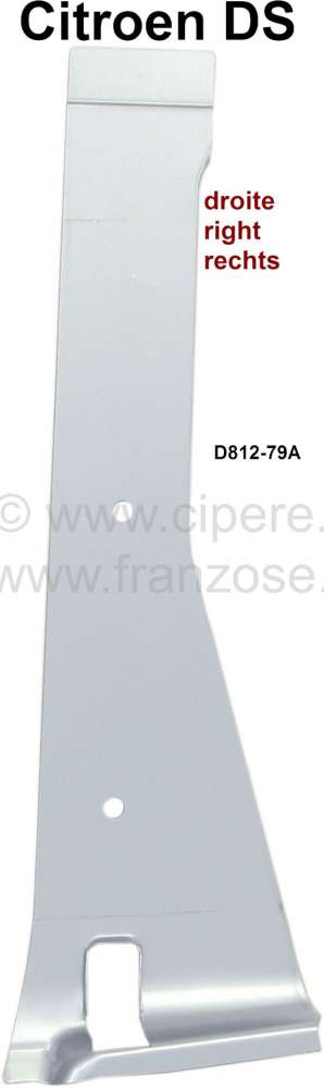 Citroen-DS-11CV-HY - C-support interior sheet metal on the right. Suitable for Citroen DS sedan. The sheet meta