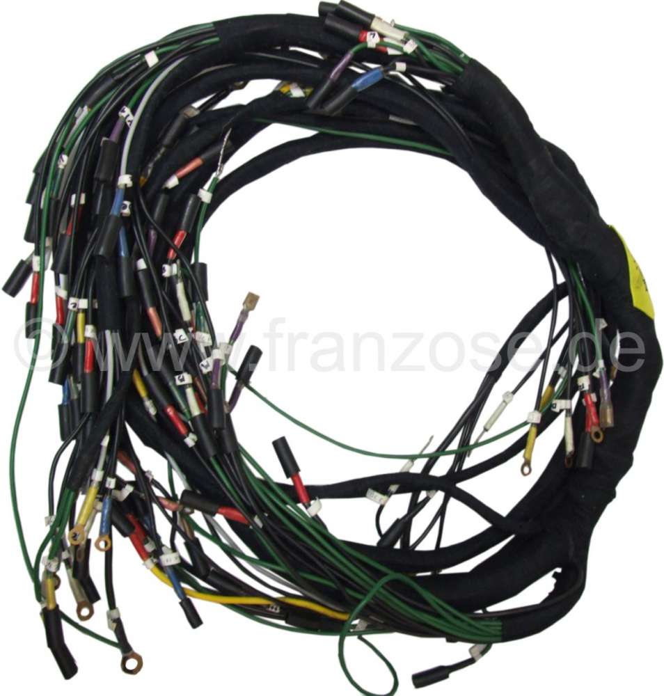 Alle - Main cable harness. Battery on the right. Alternating current. 2 relays, 8 fuses. Export v