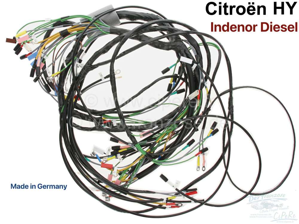 Citroen-DS-11CV-HY - Main cable harness, without tail cable harness. Suitable for Citroen HY Indenor Diesel. Ma