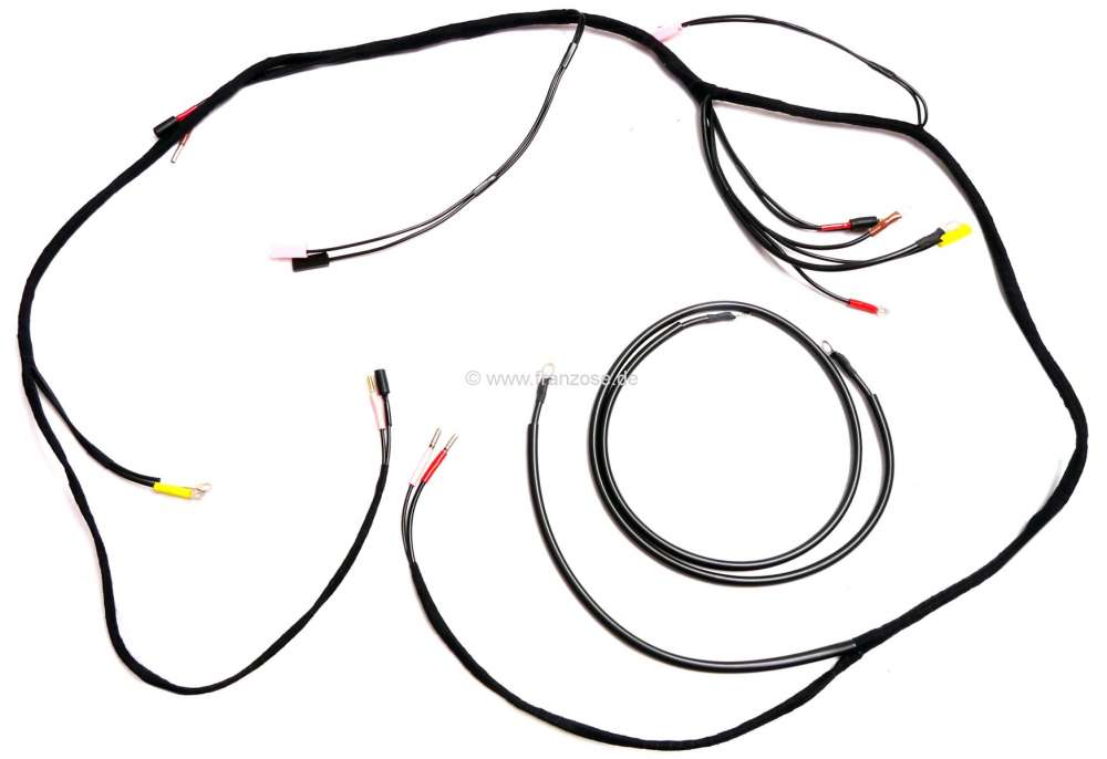 Citroen-DS-11CV-HY - SM, cable harness for the generator, battery charging regulator + battery. Suitable for Ci
