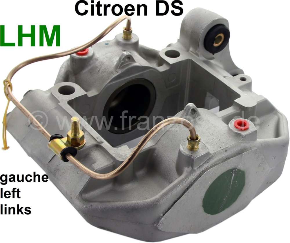 Alle - Brake caliper on the left, in the exchange. Hydraulic system LHM. Suitable for Citroen DS,