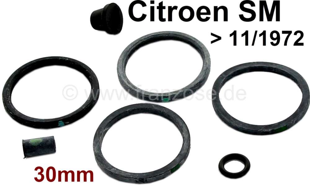 Citroen-DS-11CV-HY - Brake caliper sealing set. Suitable for Citroen SM, to year of construction 11/1972. For b