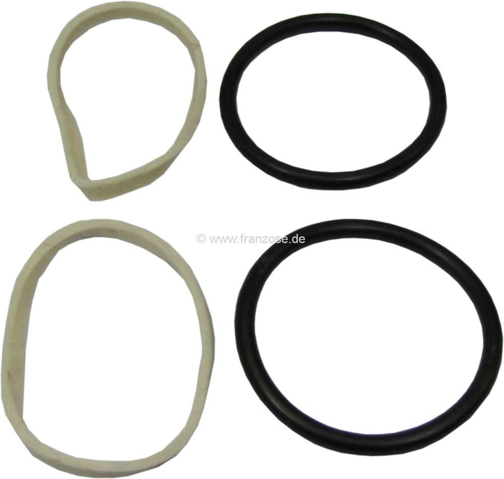 Citroen-DS-11CV-HY - SM, brake caliper - repair set LHM. Suitable for Citroen SM. (2x rubber seal + 2x felt was