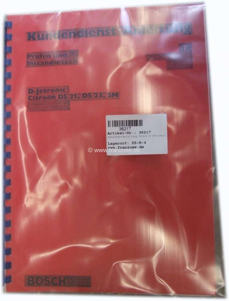 Citroen-DS-11CV-HY - Service instructions for the Bosch D-Jetronic. For Citroen DS 21, DS 23, SM 11/76 80. Repr