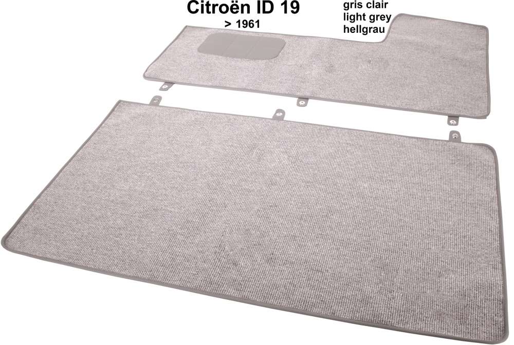 Sonstige-Citroen - DS19 until 1961, carpet set in light-grey (gris clair). Original-faithful reproduction! Su