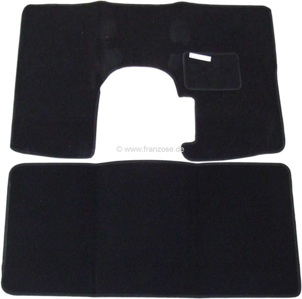 Citroen-DS-11CV-HY - Floor mats, for Citroen DS. Manual gearbox (brake pedal). Color black.