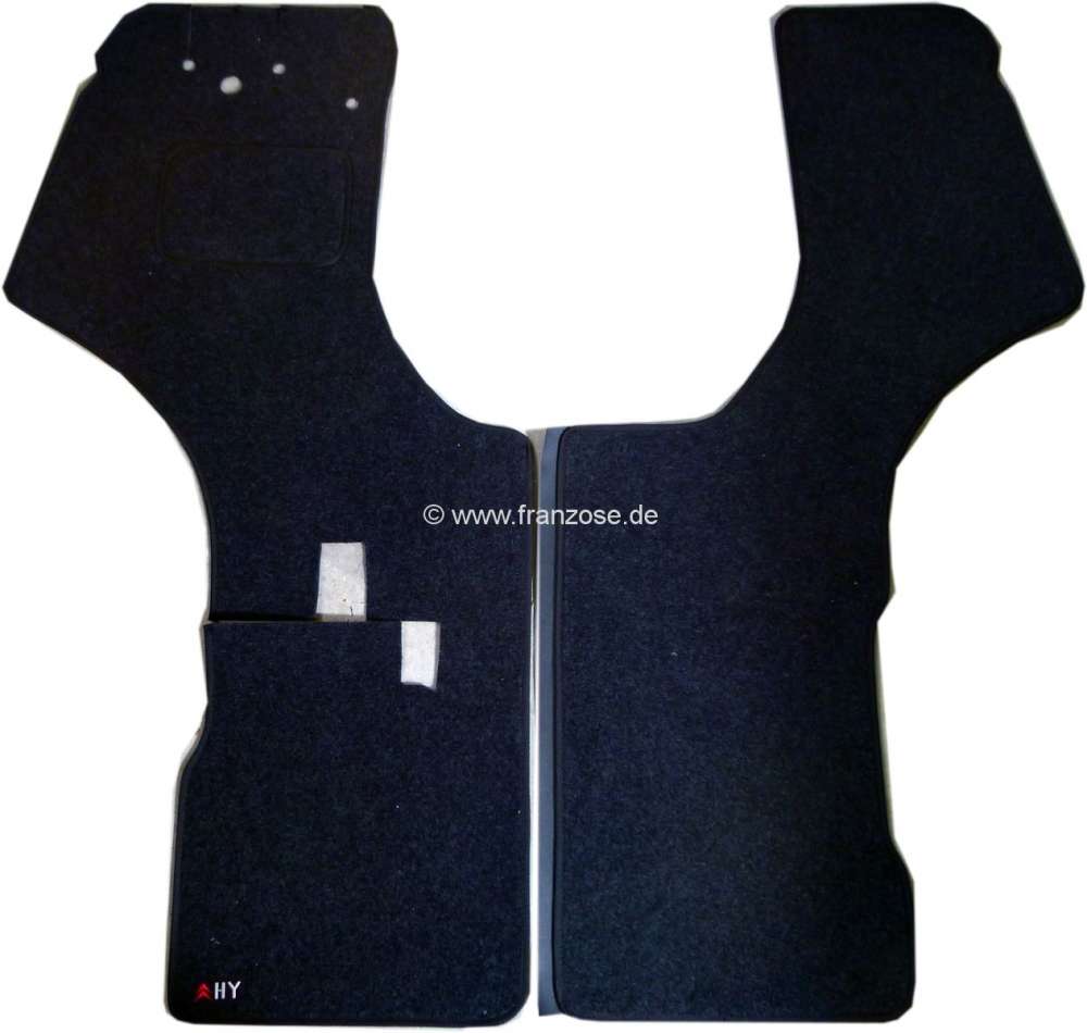 Citroen-DS-11CV-HY - Carpet set anthracite, suitable for Citroen HY starting from year of construction 04/1969.