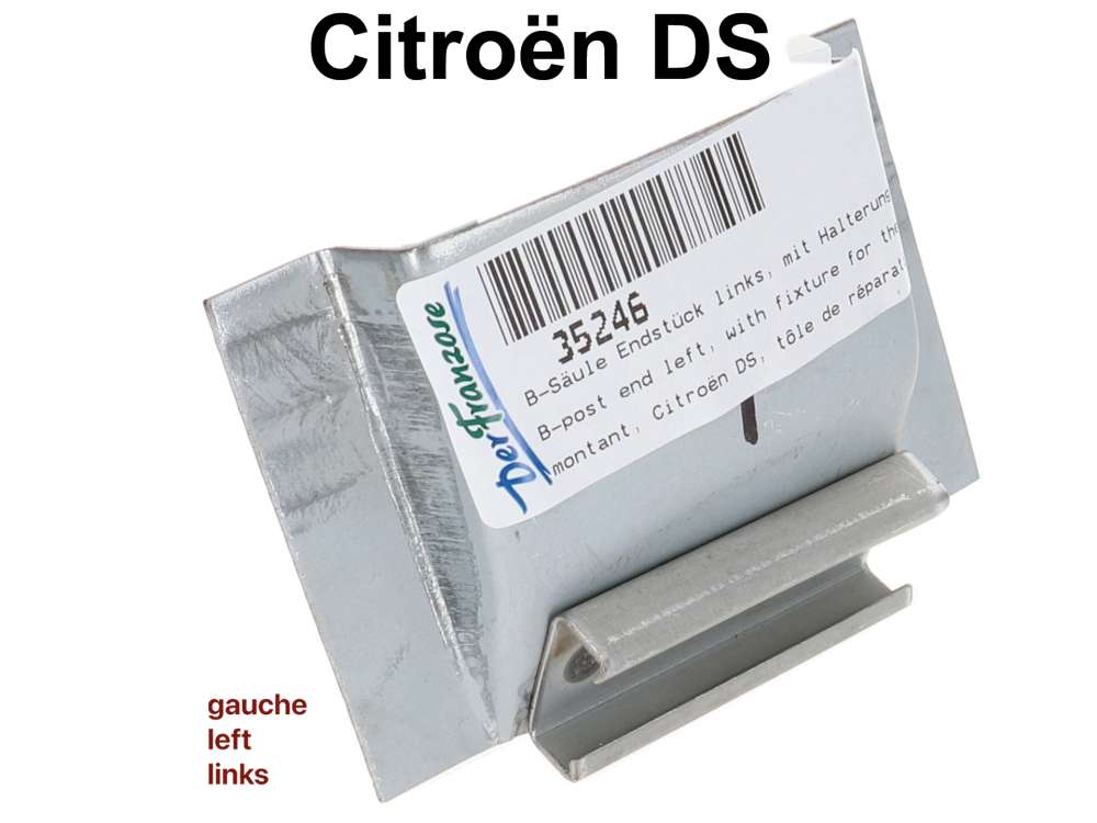 Citroen-DS-11CV-HY - B-post end left, with fixture for the rubber down at the support. The rubber is down taper