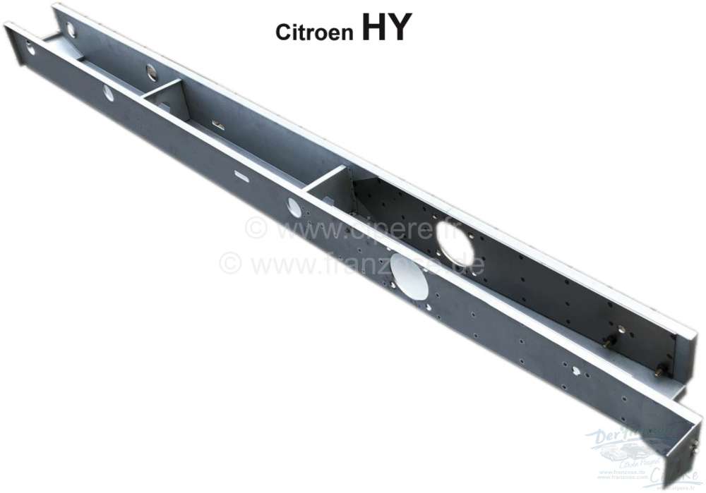 Citroen-DS-11CV-HY - Cross-beam on the left, under the complete vehicle floor (total length). Suitable for Citr