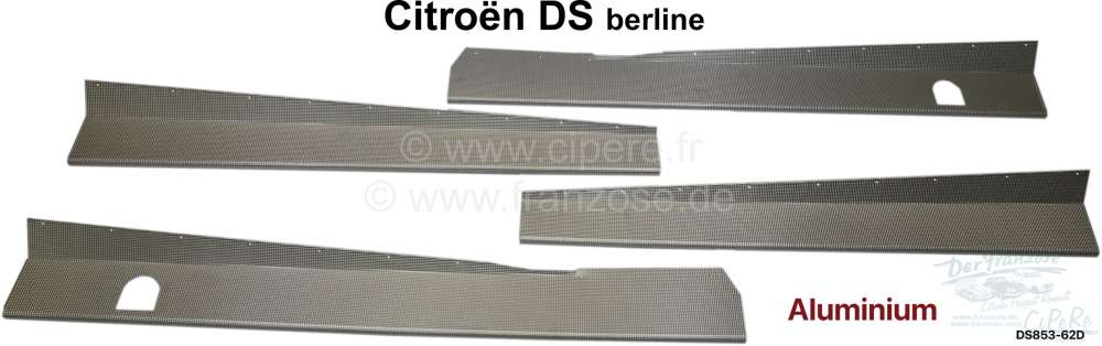 Citroen-2CV - Box sill lining (4 pieces, for the whole vehicle) outside. Suitable for Citroen DS sedan. 