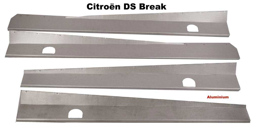 Citroen-DS-11CV-HY - Box sill lining (4 pieces, for the whole vehicle) outside. Suitable for Citroen DS BREAK. 