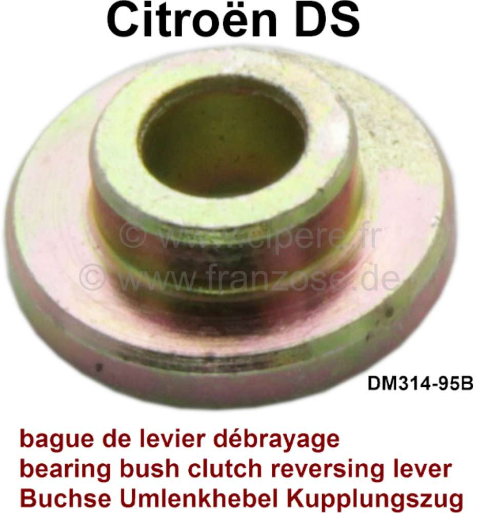 Citroen-DS-11CV-HY - Clutch cable reversing lever bearing bush. Suitable for Citroen DS. Dimension: 7.2 x 20 x 