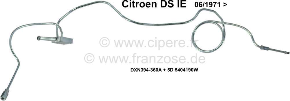 Citroen-DS-11CV-HY - Hydraulic pipe (bank of tubes) above on the centrifugal governor. Suitable for Citroen DS 