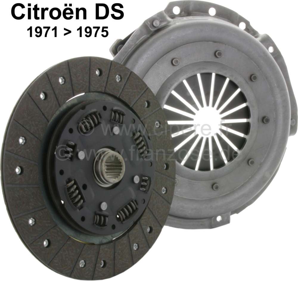 Citroen-2CV - Clutch set without clutch release sleeves. (Diaphragm). Suitable for Citroen DS, starting 