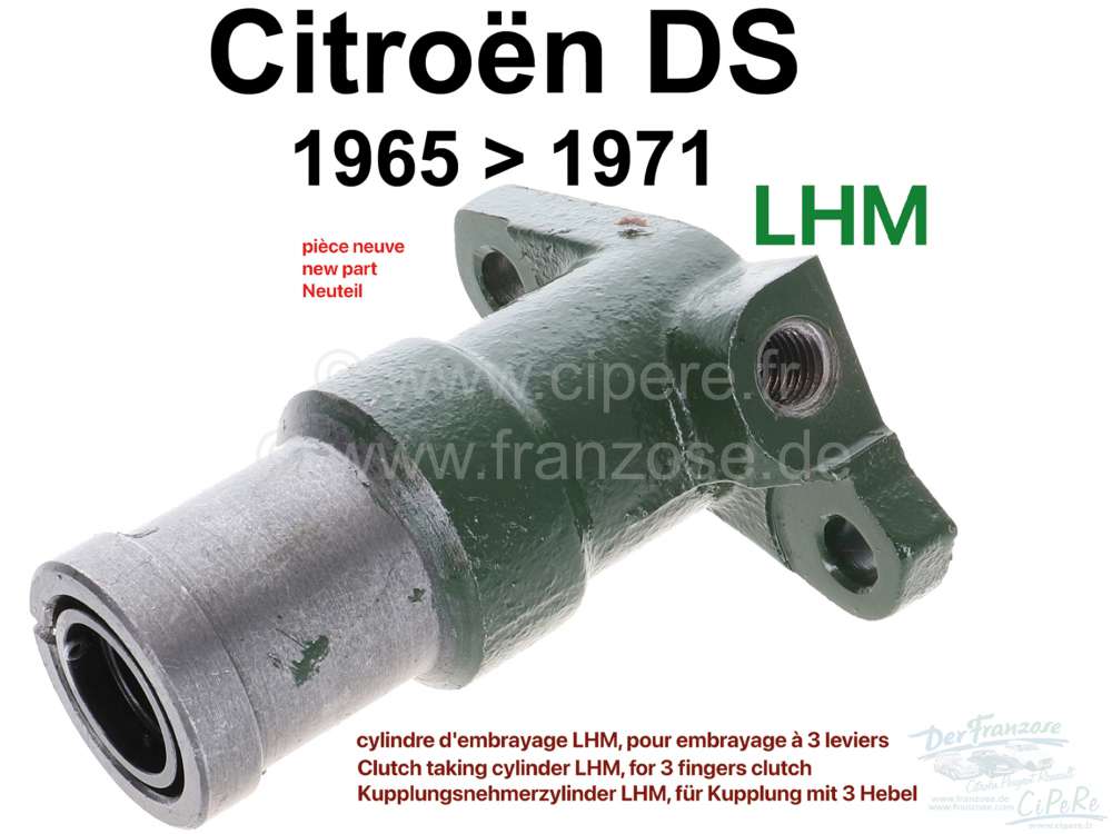 Citroen-2CV - Clutch taking cylinder, hydraulic system LHM. Suitable for Citroen DS, to year of construc
