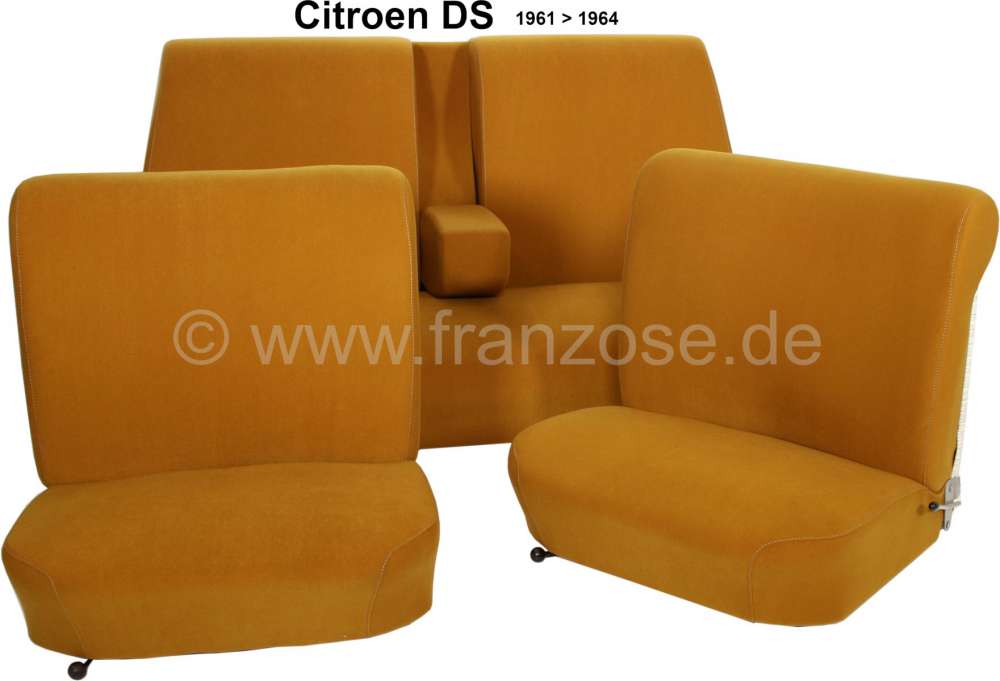 Citroen-DS-11CV-HY - DS >1965, seats completely upholstered (in front + rear), in exchange. Color ocher (jaune,