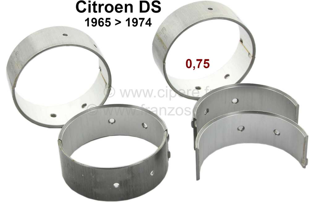 Citroen-DS-11CV-HY - Connecting rod bearing (complete set). Suitable for Citroen DS, starting from year of cons
