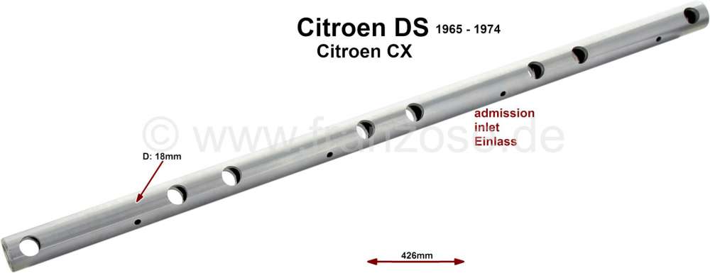 Sonstige-Citroen - Rocker lever axle, for the inlet valves. Suitable for Citroen DS (starting from year of co