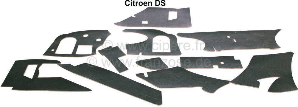 Alle - Dashboard insulation set. These damming mats are body-laterally mounted. Suitable for Citr