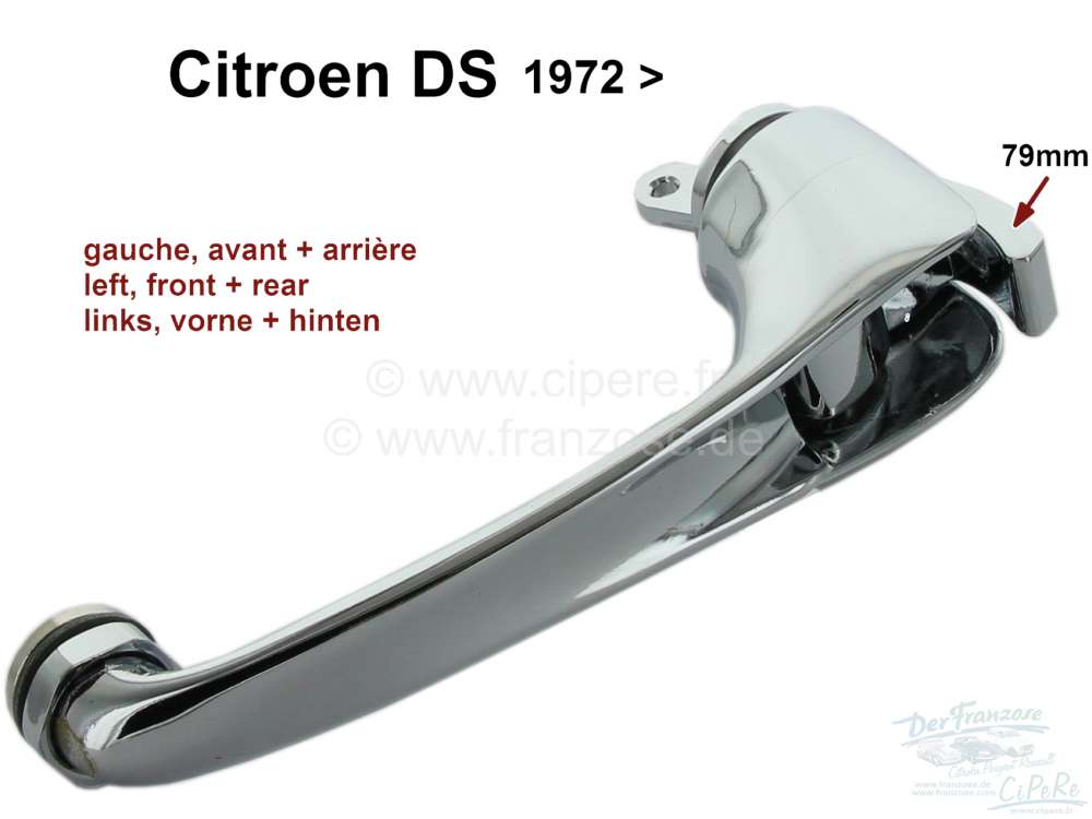 Citroen-2CV - Door handle inside on the left. Suitable for Citroen DS, starting from year of constructio