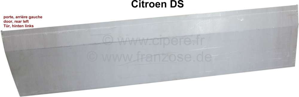 Citroen-DS-11CV-HY - Door at the rear left. Repair sheet metal outside. From downside up to the break in the do