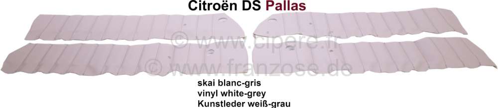 Sonstige-Citroen - DS Pallas, door lining cover (4 fittings), above the doors. Suitable for DS Pallas. Vinyl 