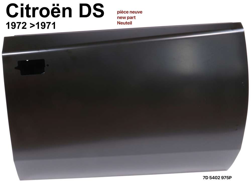 Sonstige-Citroen - Door rear right (new part). Suitable for Citroen DS, from 1971 onwards (recessed door hand