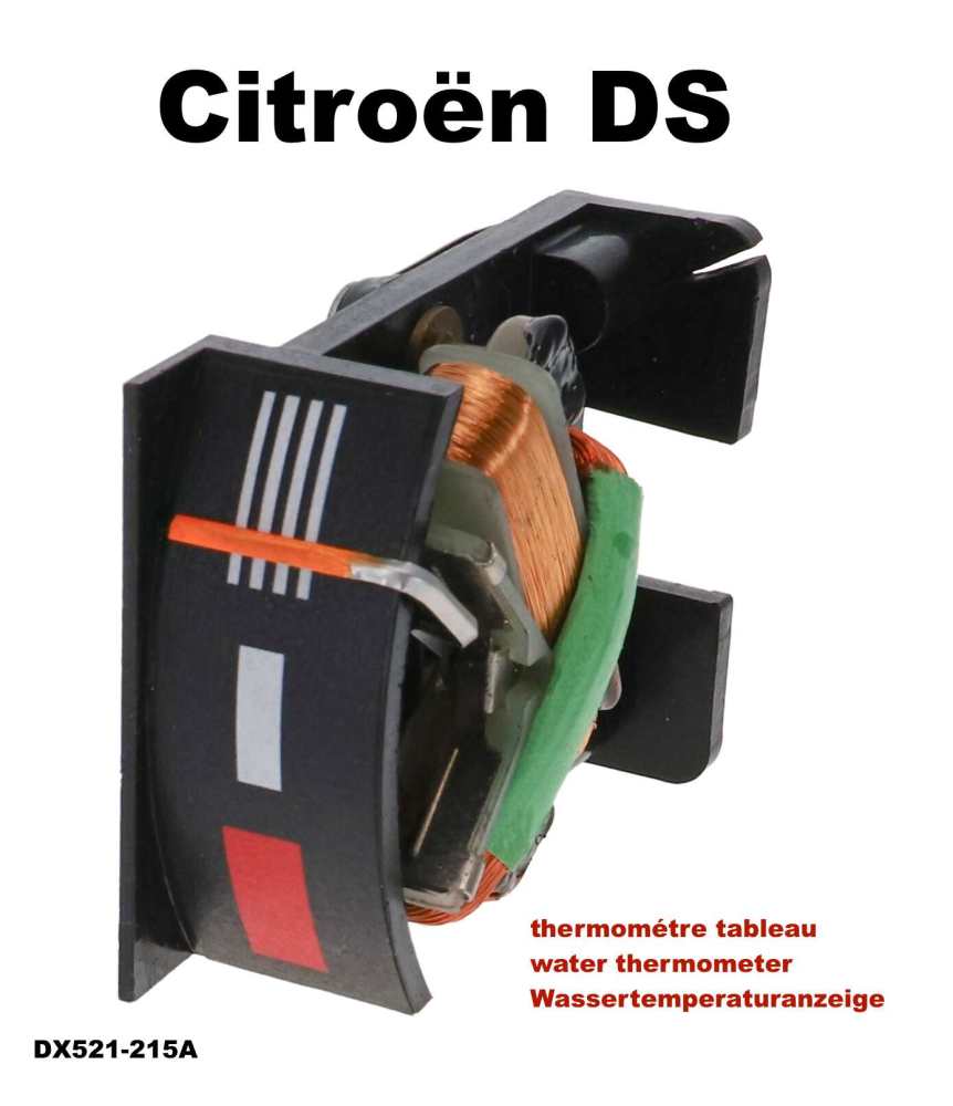 Citroen-DS-11CV-HY - Water temperature gauge (water thermometer) in the dashboard. Suitable for Citroen DS. For