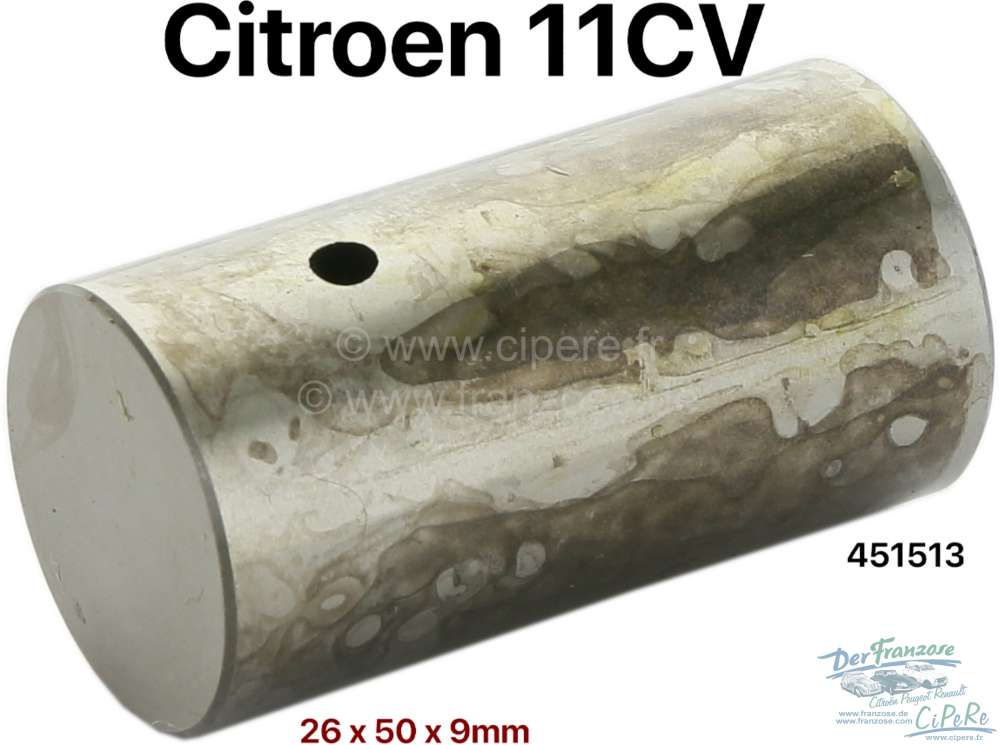 Citroen-DS-11CV-HY - Cam follower with bore, suitable for Citroen 11CV + 15CV. Measurements: 26 x 50 x 9mm. Or.