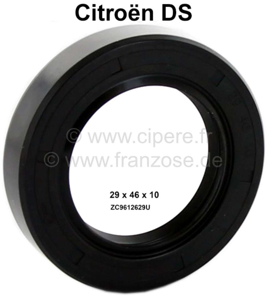 Citroen-DS-11CV-HY - Camshaft seal, suitable for Citroen DS. Dimension: 29x46x10. Made in Germany.