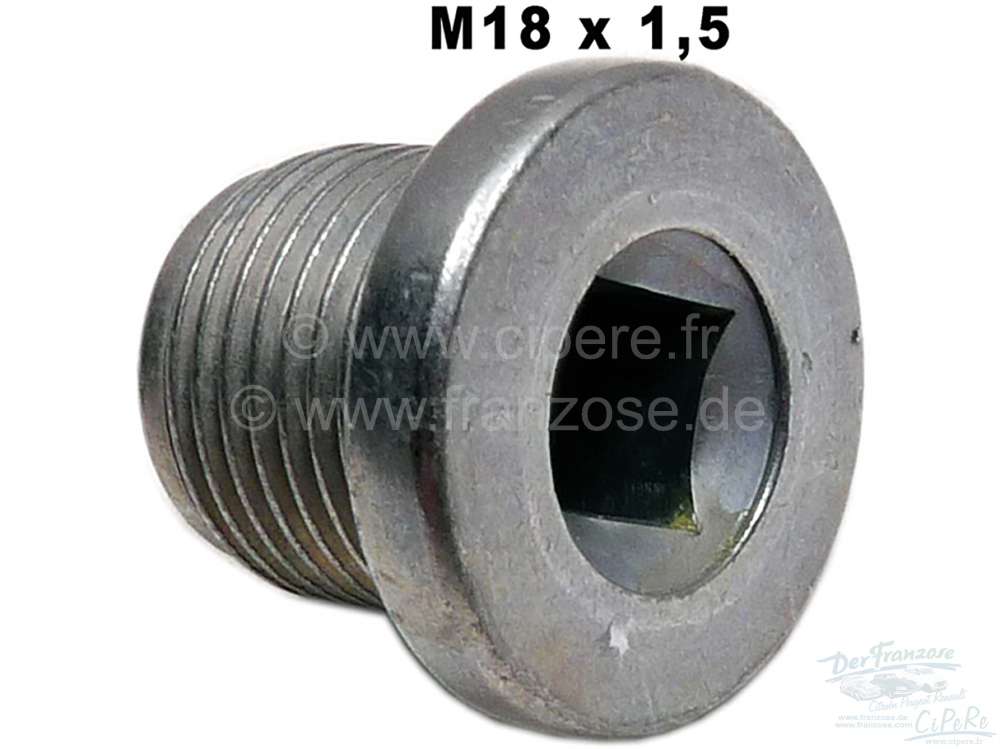 Peugeot - Oil drain screw (engine, Peugeot gearbox, Peugeot rear axle). Thread: M18 x 1,5mm (interio